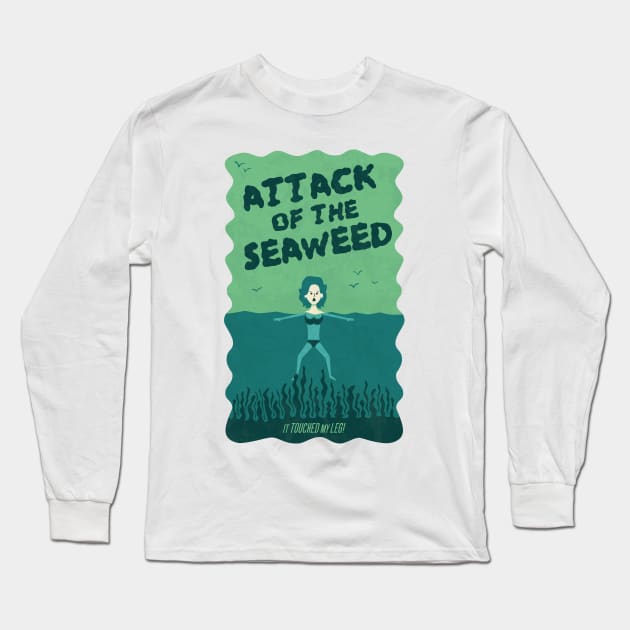 Attack Of The Seaweed Long Sleeve T-Shirt by HandsOffMyDinosaur